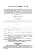 General law on education General law on education