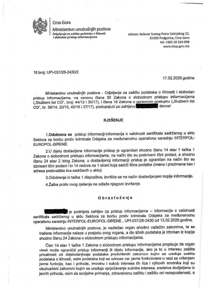 rješenje br. 18-UPI-037/26-2430/2