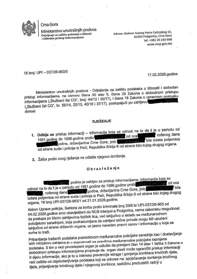 rješenje br. 18-UPI-037/26-963/5