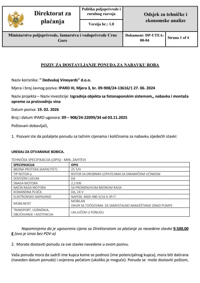 UREDJAJ ZA OTVARANJE BOBICA