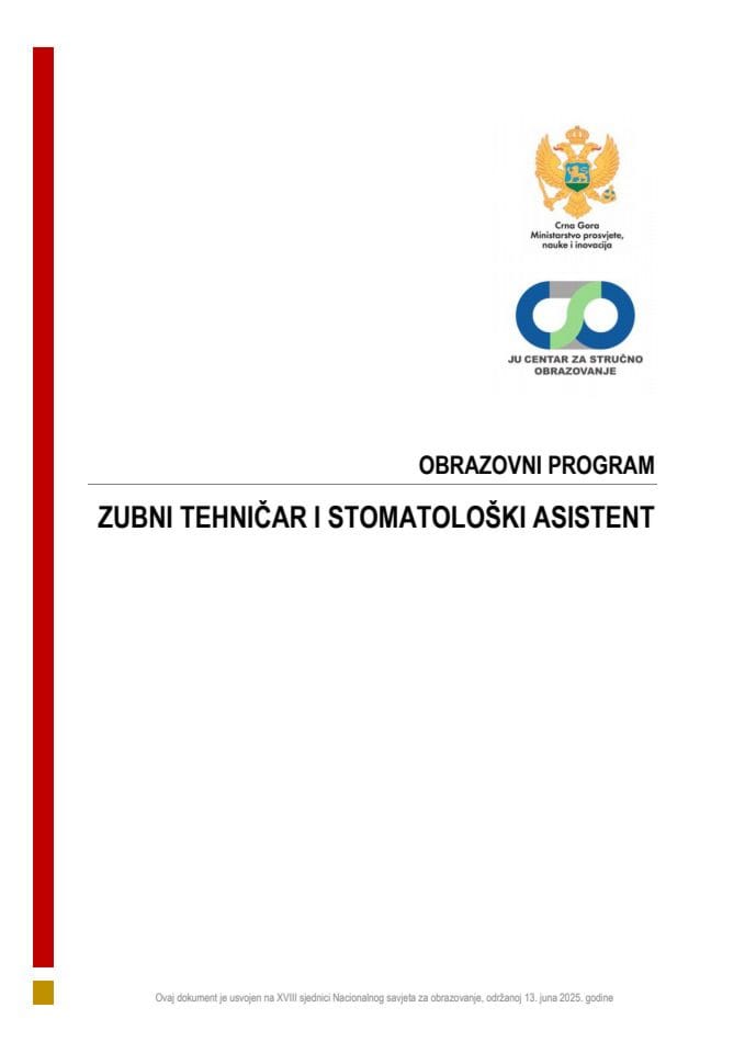 OP 090141 ZUBNI TEHNIČAR I STOMATOLOŠKI ASISTENT 2025