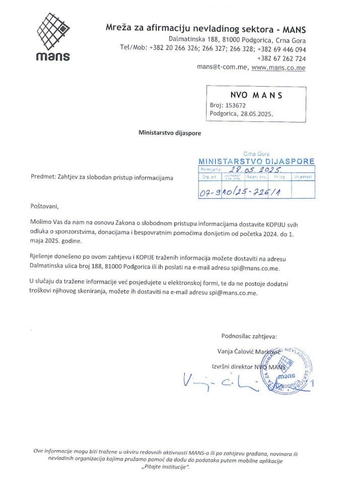 Zahtjev i rješenje 07-910-25-726