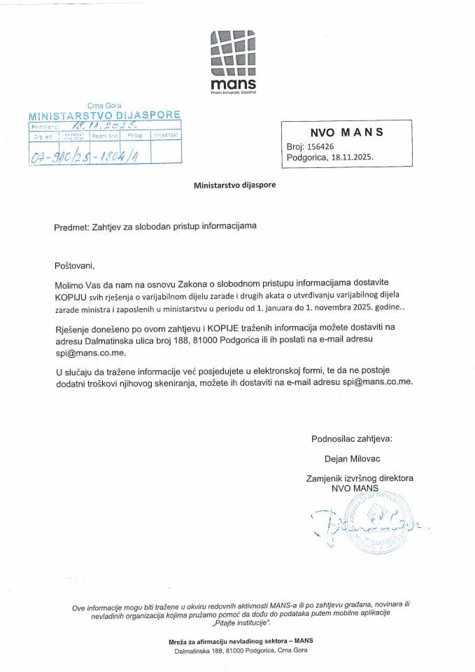 Zahtjev i rješenje 07-910-25-1804