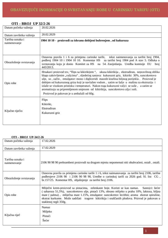 OTI koje je izdala UC