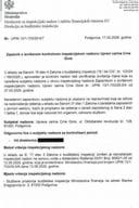 Zapisnik o izvršenom kontrolnom inspekcijskom nadzoru u Upravi carina Crne Gore