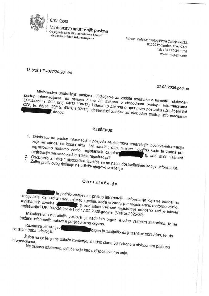 rješenje br. 18-UPI-037/26-2614/4