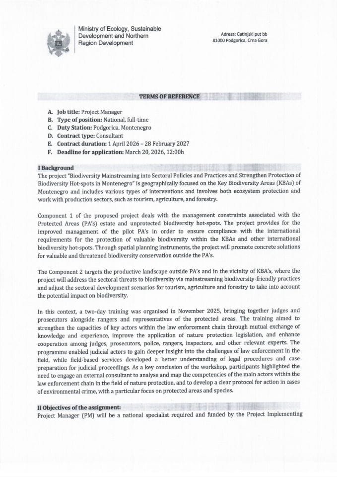 ToR Project Manager GEF 7