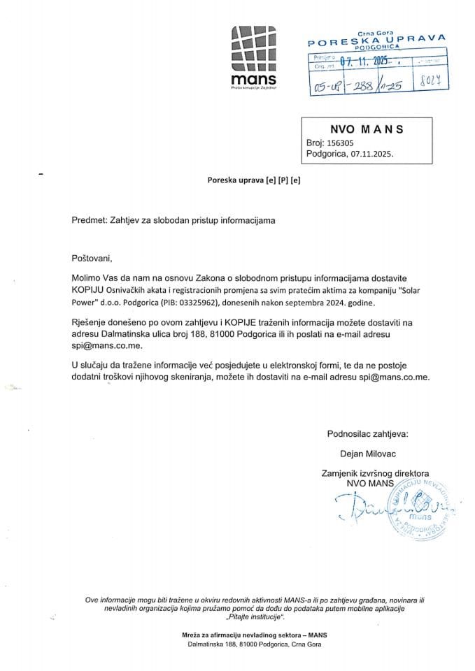 Rješenje 05/02-UP-288/2-25