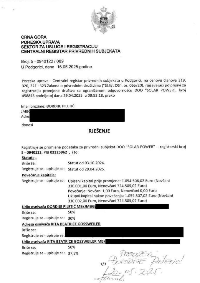 Informacija XII 05/02-UP-288/4-25