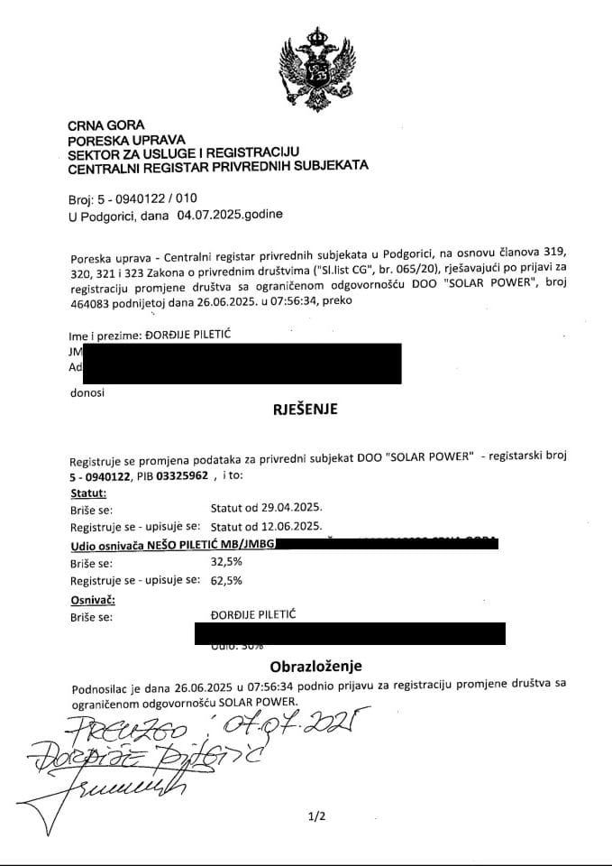 Informacija XIII 05/02-UP-288/4-25