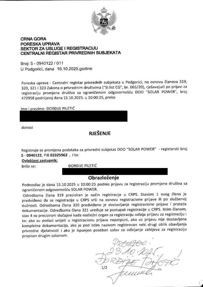 Informacija XIV 05/02-UP-288/4-25