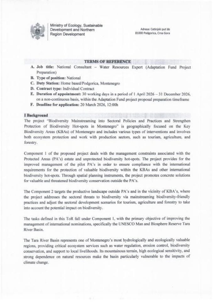 ToR Water Resources Expert