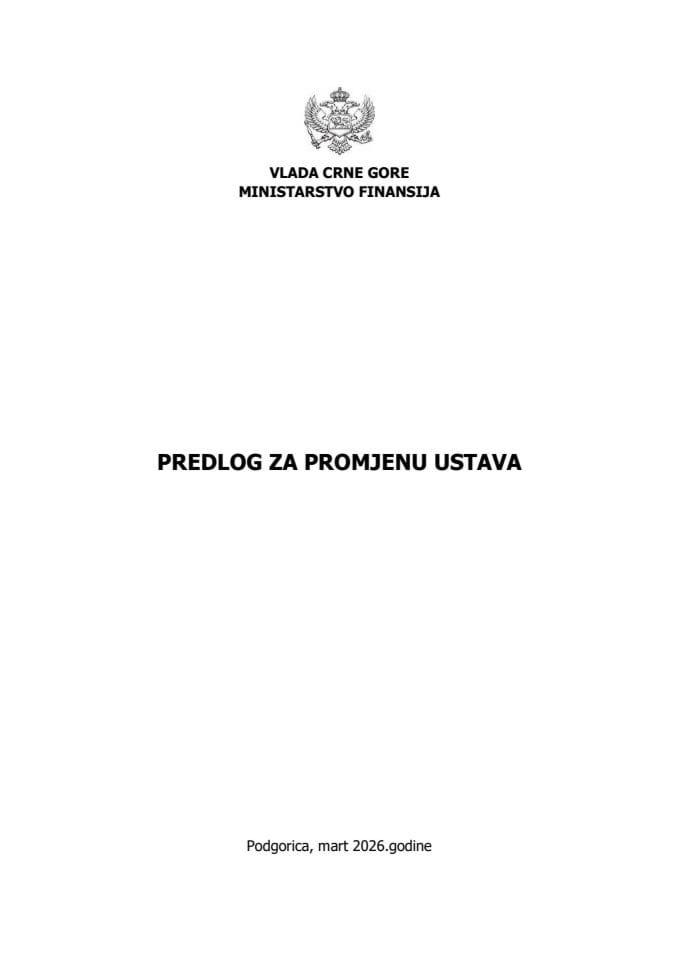 Предлог за промјену Устава Црне Горе