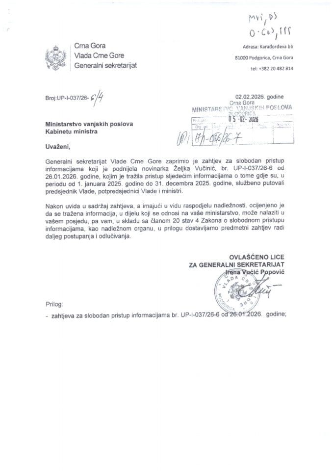 Rješenje UPI broj: 17/1-056/26-7-2