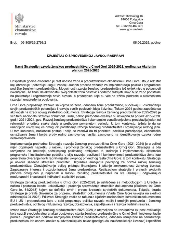 5 Izvjestaj sa javne rasprave SZP 2025-2028 SPI