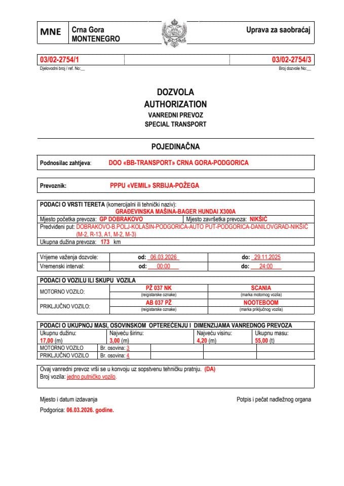 BB-TRANSPORT 03-02-2754-VEMIL