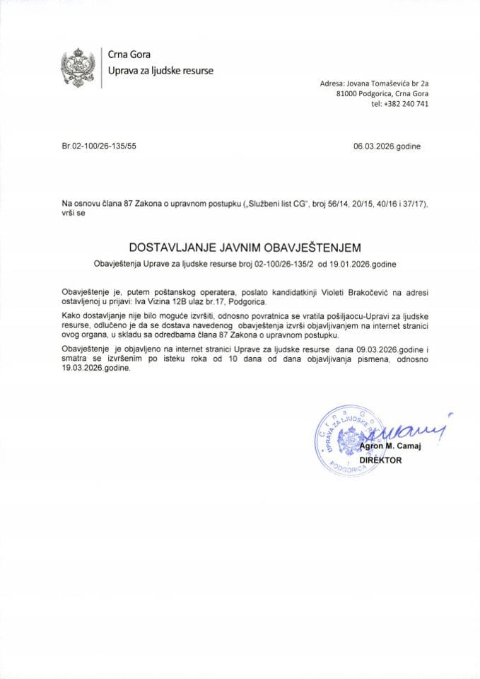 Javni oglas-02-100-23-323-3 od 27.01.2023-za potrebe MUP-a-VIOLETA BRAKOČEVIĆ_135_2_19.01