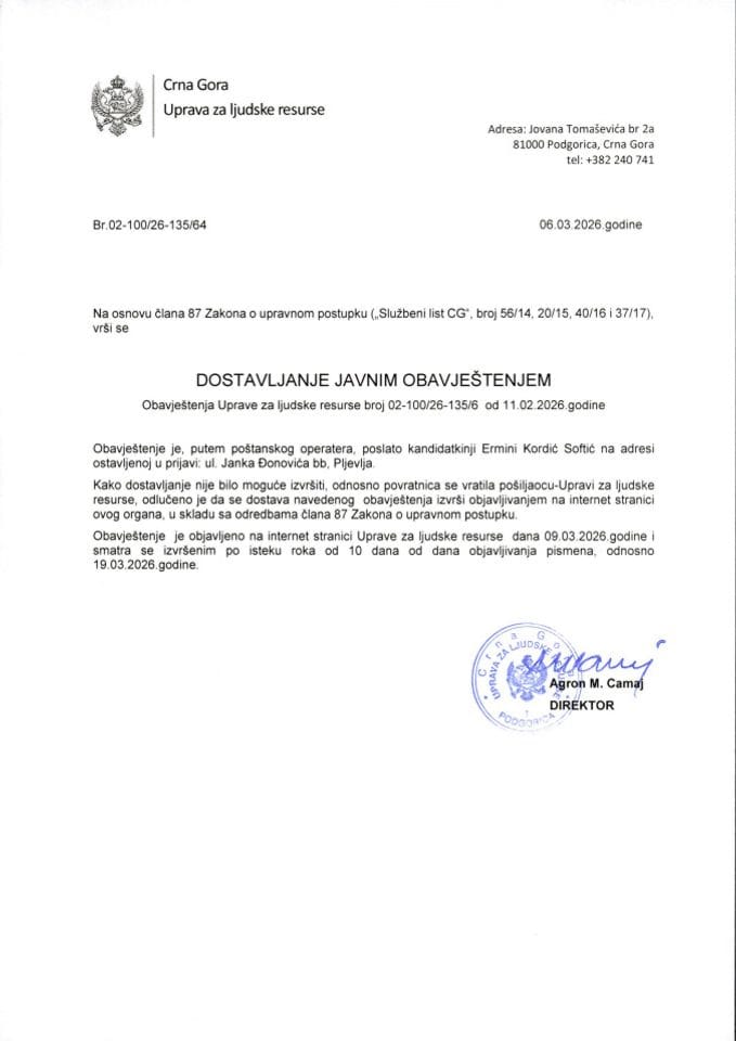 Javni oglas-02-100-23-323-3 od 27.01.2023-za potrebe MUP-a-ERMINA KORDIĆ SOFTIĆ_135_6_11.02