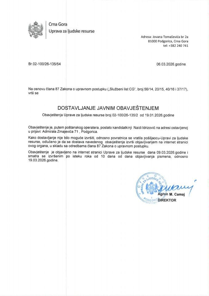 Javni oglas-02-100-23-323-3 od 27.01.2023-za potrebe MUP-a-NAIDA IDRIZOVIĆ_135_2_19.01