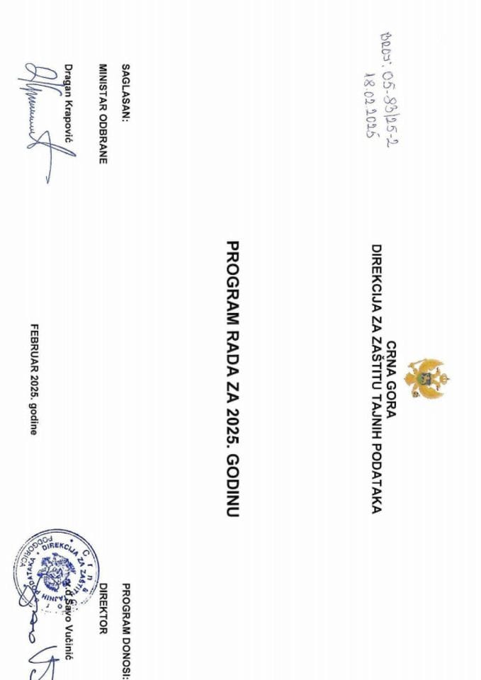 Program rada DZTP za 2025 godinu