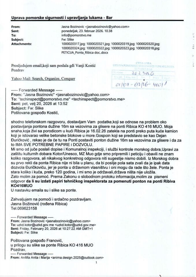 Zahtjev SPI br.01-07-012-26-399-1 od 26.02.2026. -Jasna Božinović i Rjesenje