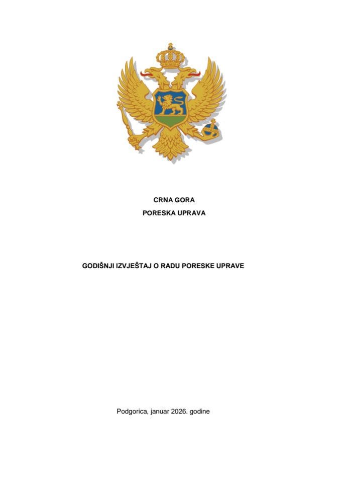 Godišnji izvještaj o radu Poreske uprave za 2025. godine