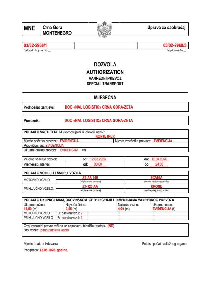 NAL LOGISTIC 03-02-2968-mart-mjesečna