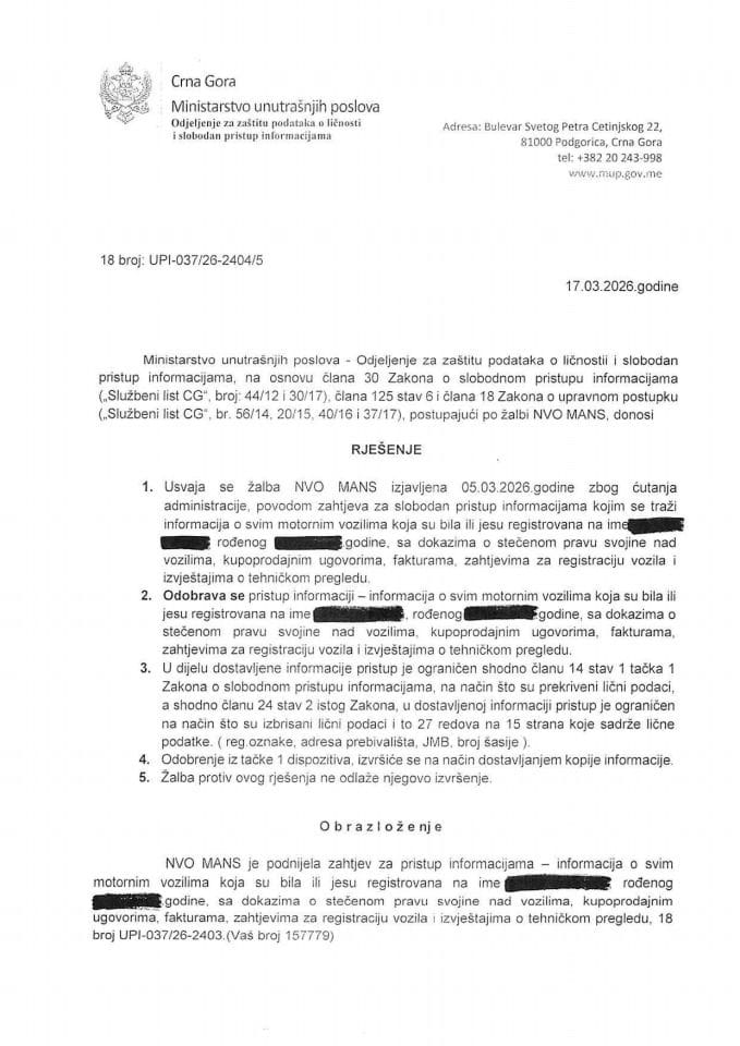 rješenje br. 18-UPI-037/26-2404/5