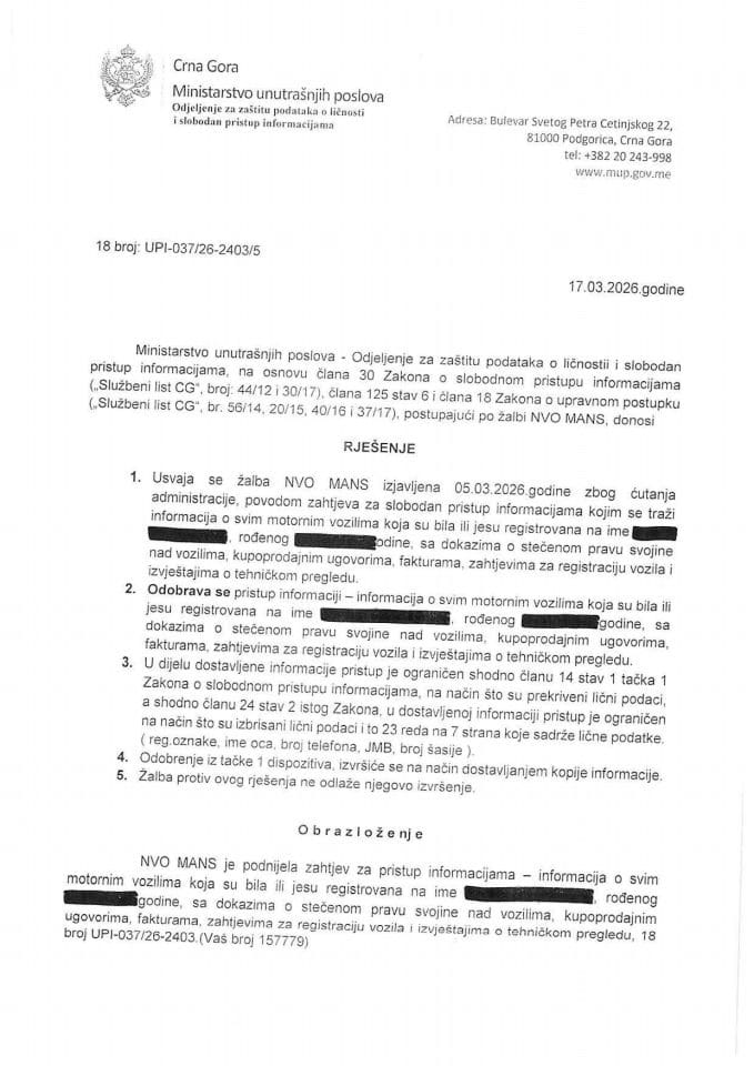 rješenje br. 18-UPI-037/26-2403/5