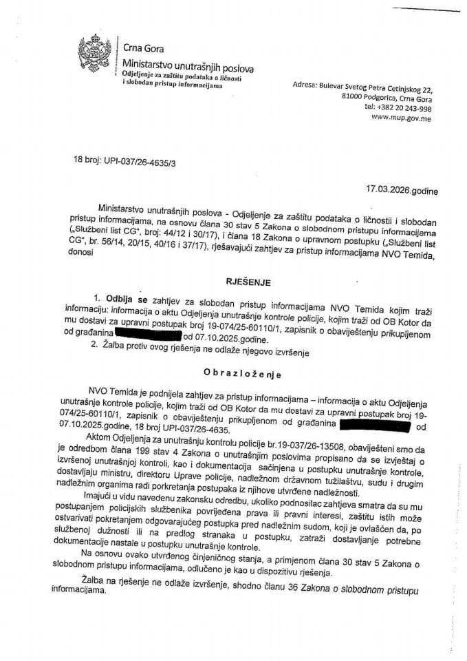 rješenje br. 18-UPI-037/26-4635/3