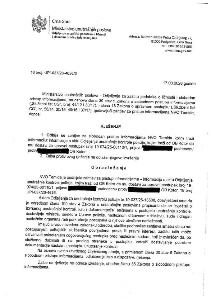 rješenje br. 18-UPI-037/26-4636/3