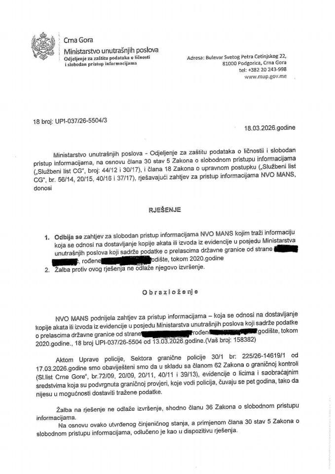 rješenje br. 18-UPI-037/26-5504/3