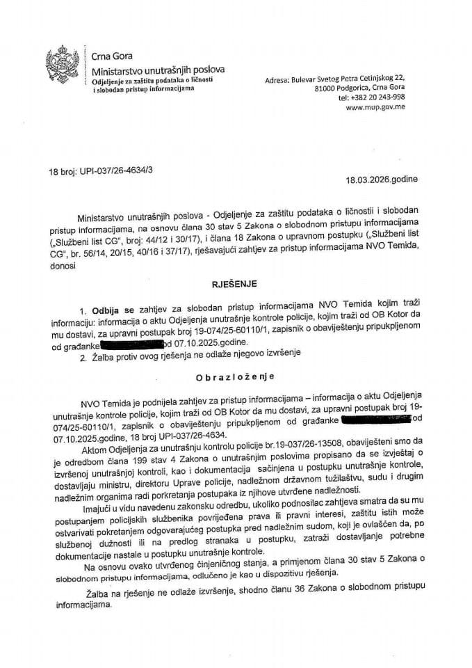 rješenje br. 18-UPI-037/26-4634/3