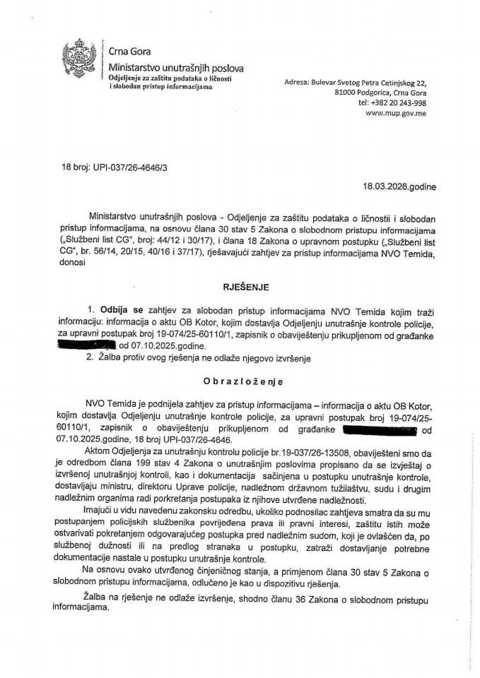 rješenje br. 18-UPI-037/26-4646/3