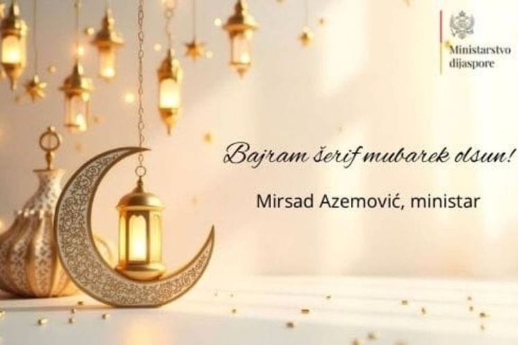 Ministar Azemović čestitao Bajram