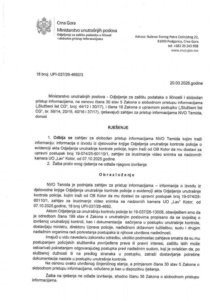 rješenje br. 18-UPI-037/26-4692/3