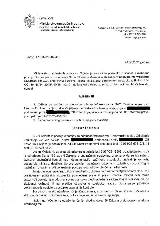 rješenje br. 18-UPI-037/26-4694/3