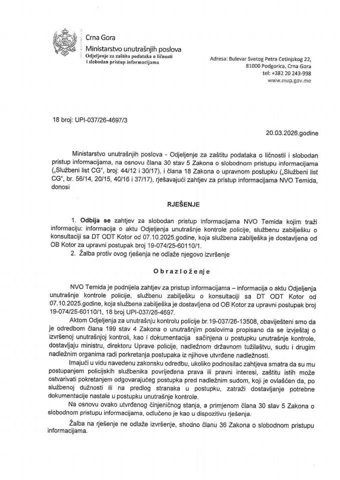 rješenje br. 18-UPI-037/26-4697/3