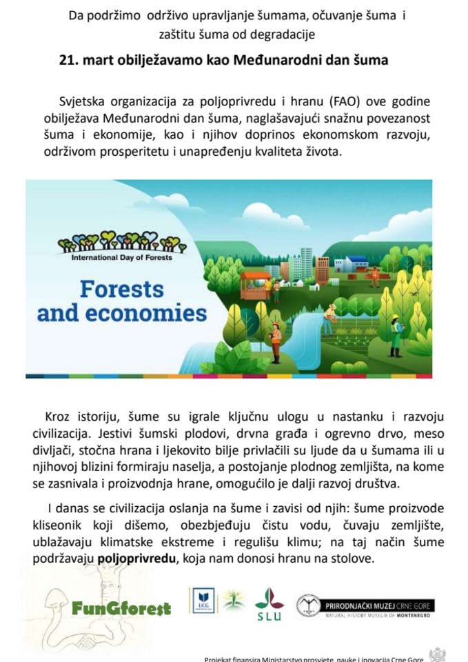 Međunarodni dan šuma - brošura