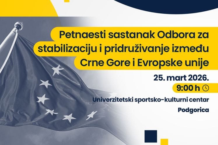 Vizual Petnaesti sastanak Odbora za stabilizaciju i pridruživanje između Crne Gore i Evropske unije