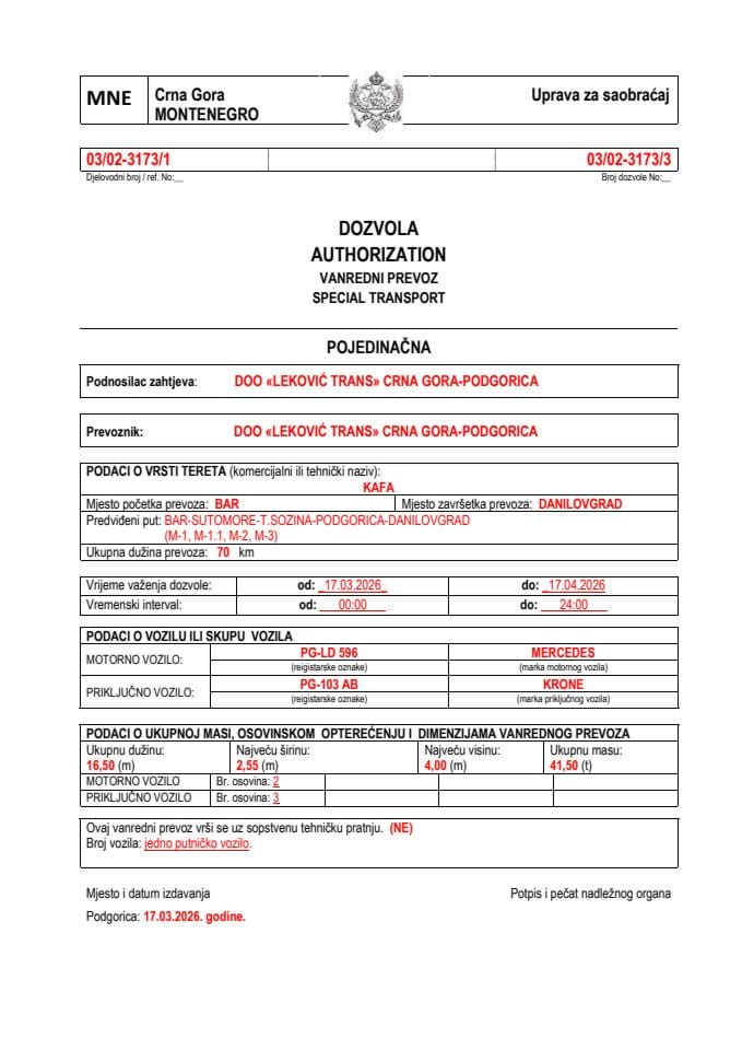LEKOVIĆ TRANS 03-02-3173