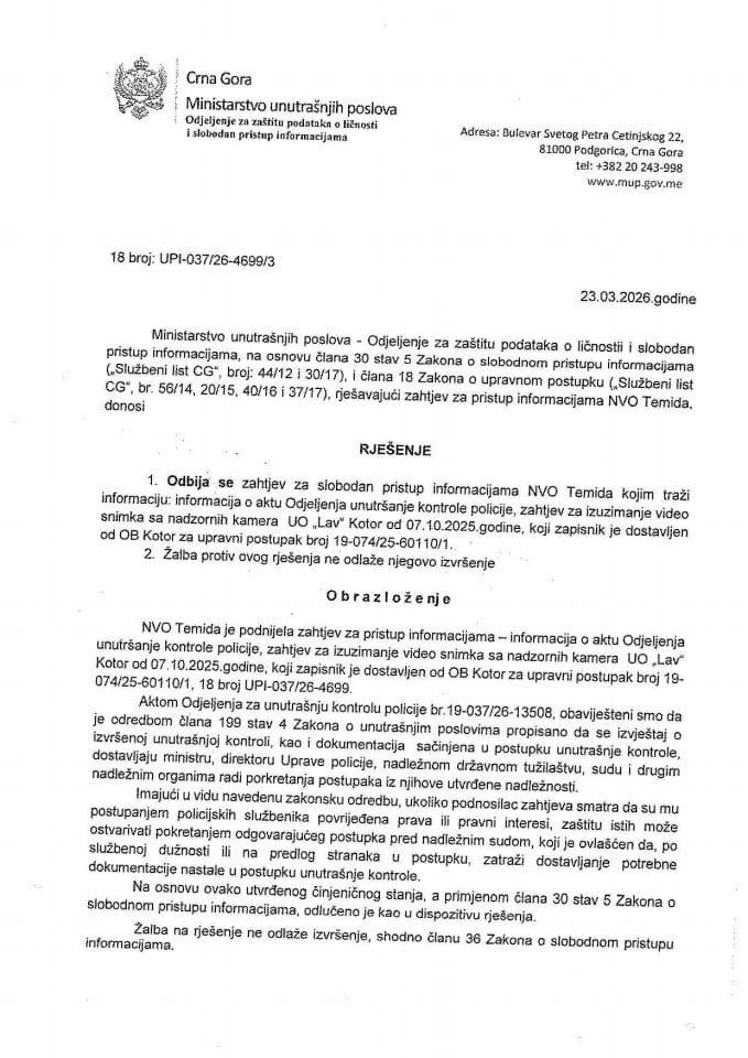rješenje br. 18-UPI-037/26-4699/3