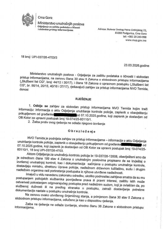 rješenje br. 18-UPI-037/26-4703/3