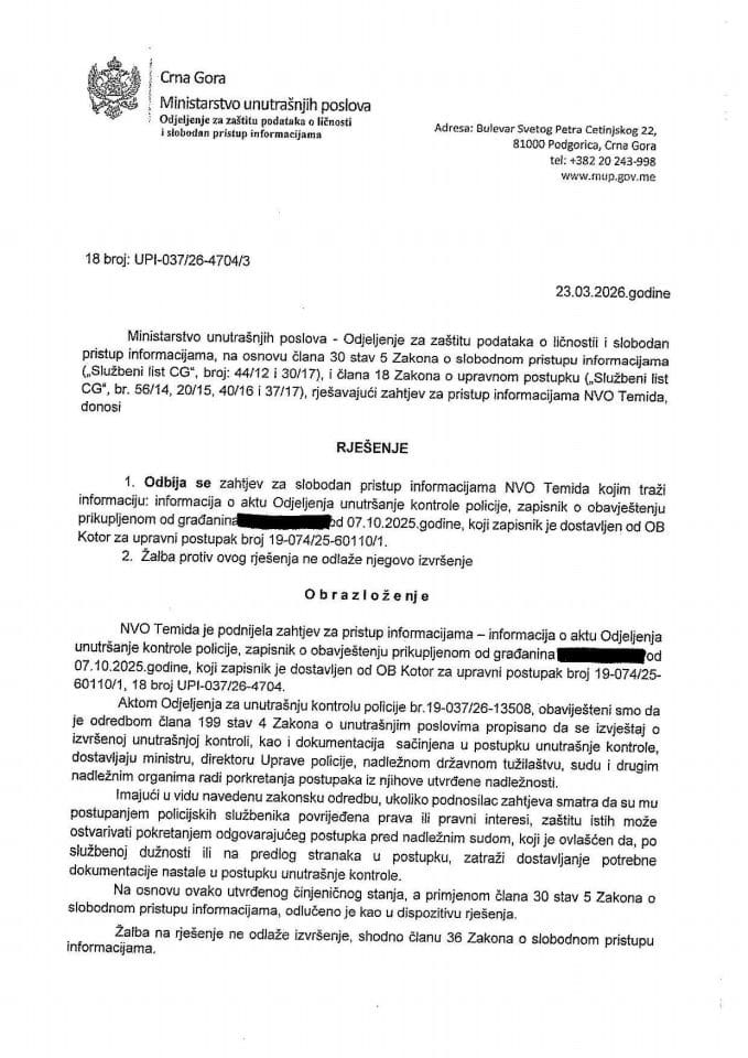 rješenje br. 18-UPI-037/26-4704/3