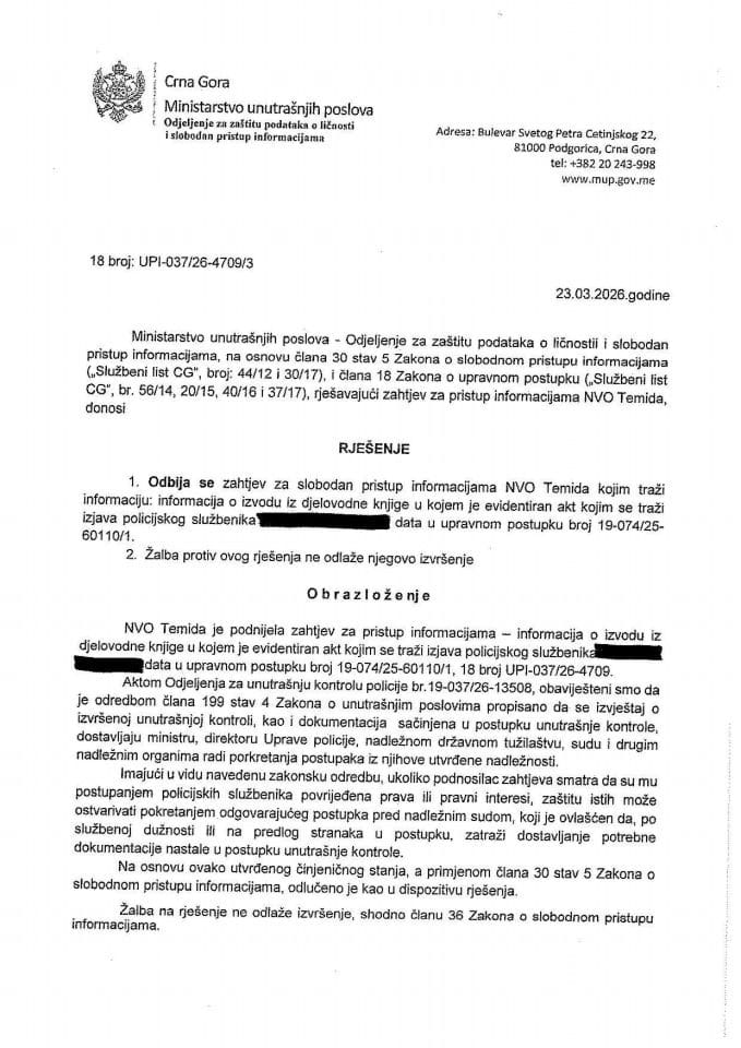 rješenje br. 18-UPI-037/26-4709/3