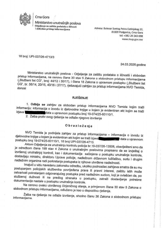 rješenje br. 18-UPI-037/26-4713/3