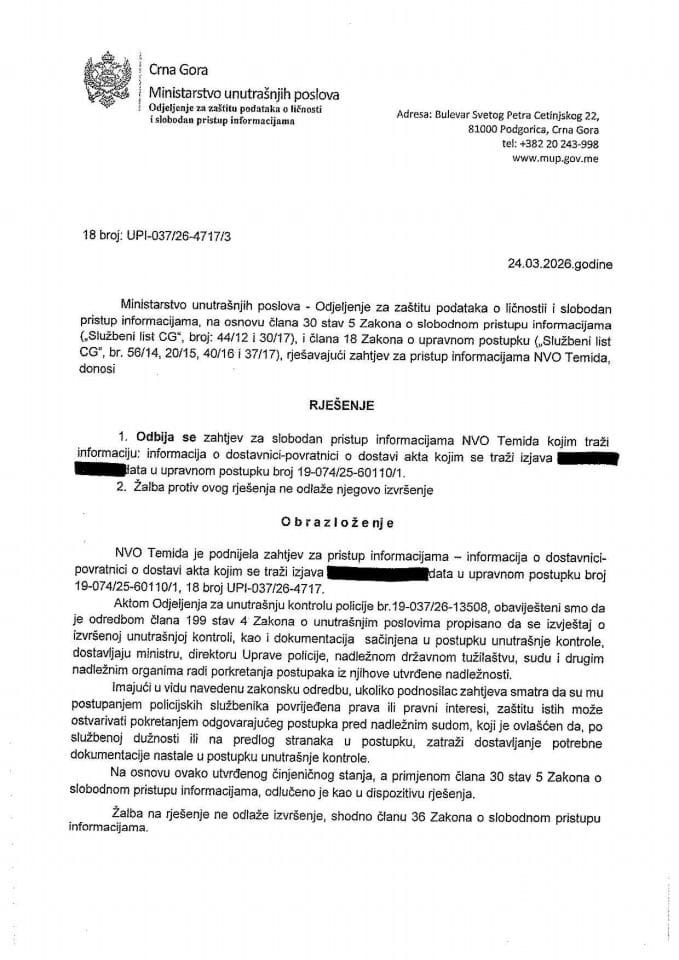rješenje br. 18-UPI-037/26-4717/3