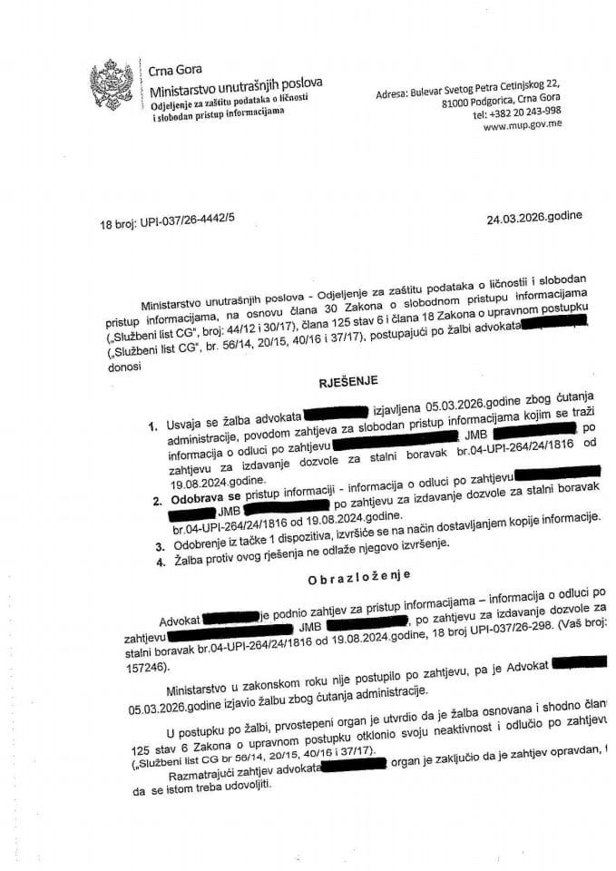 rješenje br. 18-UPI-037/26-4442/5