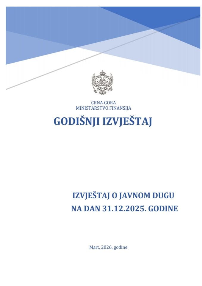 Izvještaj o javnom dugu na dan 31.12. 2025. godine