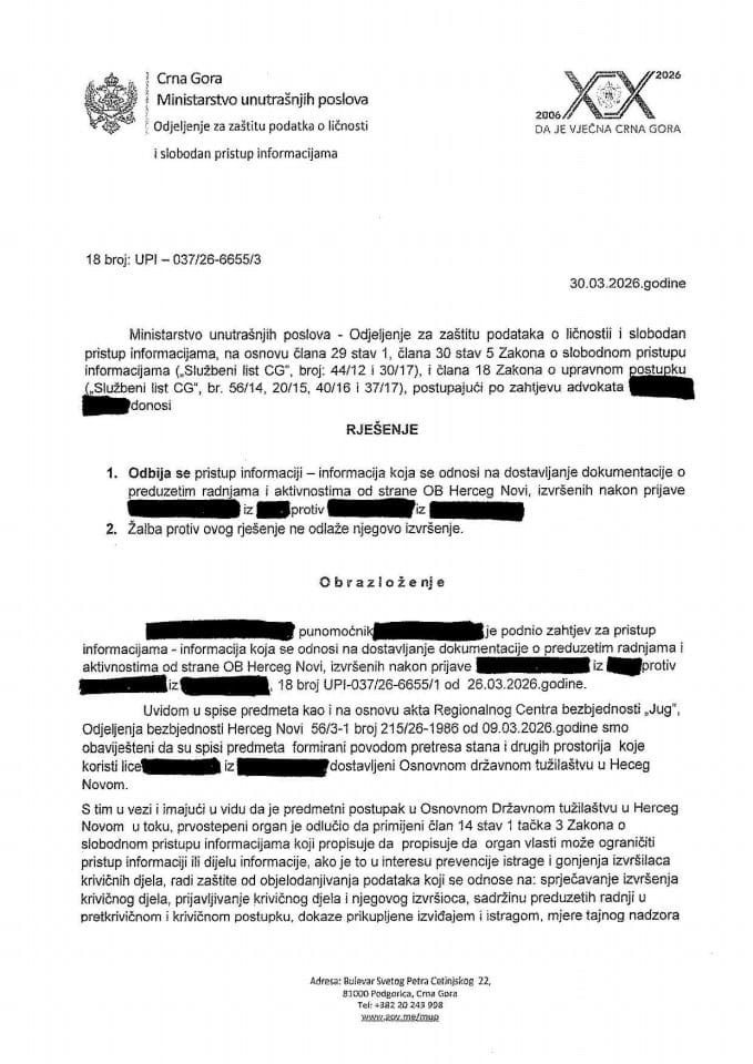 rješenje br. 18-UPI-037/26-6655/3